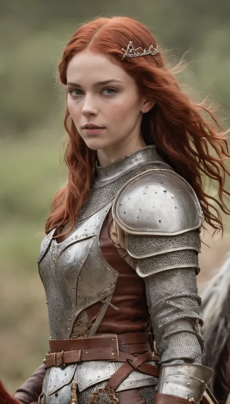 Mulher Joana dArc cabelo vermelho sendo queimada na fogueira., menina na armadura do cavaleiro, Rainha ruiva em armadura vermelha pesada, Poots Imogen como um paladino, female redhead templar, de uma bela cavaleiro feminina, Poots Imogen como Paladino Sant...