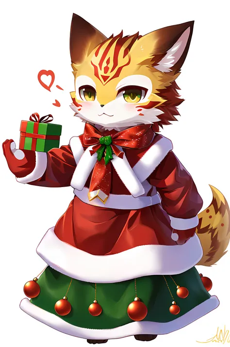 White background，detailed full body，超A high resolution, NFFSW, Best-aesthetic, Best quality, masutepiece, Flat avatar, Impeccable，Animal heads，catss，Personal，Positive，Christmas，leges，No background，Remove the background