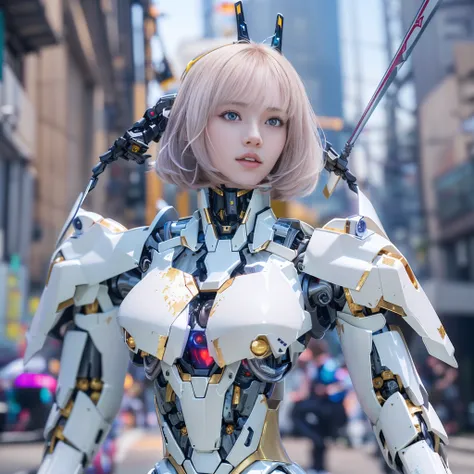 Woman in robot suit taking pictures, Perfect Anime Cyborg Woman, Girl in Mecha Cyber Armor, anime cyborg, japanese cyborg, an image of a beautiful cyborg, Cute cyborg girl, Cyberpunk anime girl mecha, beautiful girl cyborg, in neo tokyo, beutiful white gir...