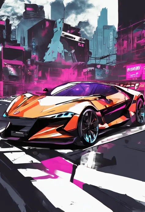 Cyberstyle，A super cool sports car。