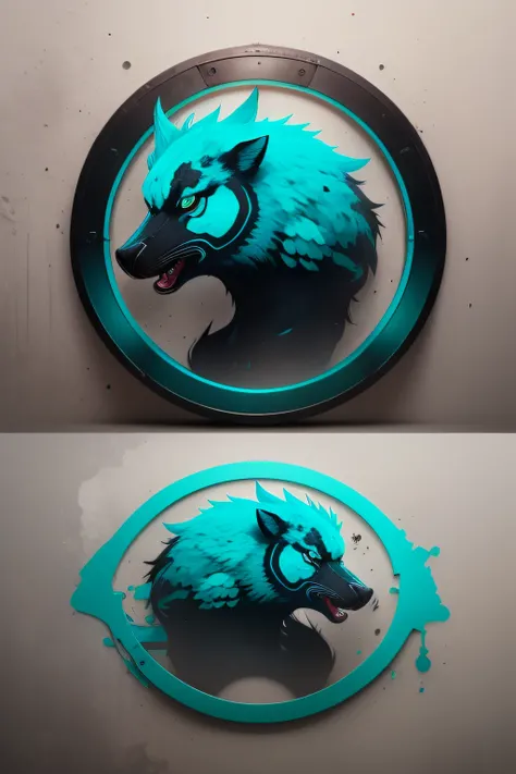 "I need a logo for a team called LOST. This team is for professional PUBG players, the logo type needs to be of some animal that represents the lost name with as much detail as possible in the turquoise blue color with the transparent background thus obtai...