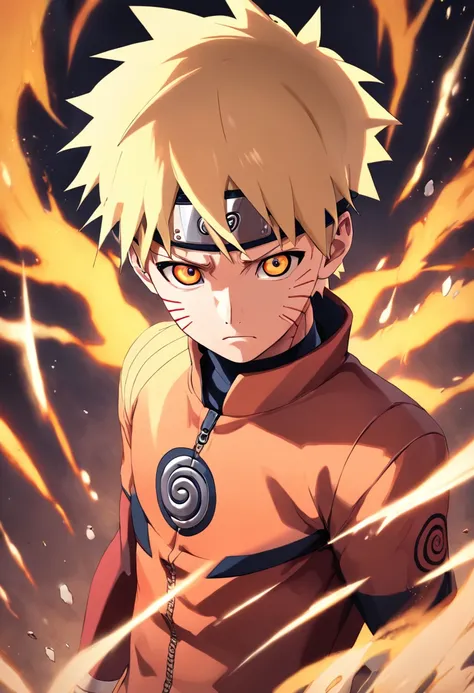 Realistic, 1boy, naruto wearing Ironman suit, Naruto Uzumaki, three black streaks on the cheek, blonde hair, standing