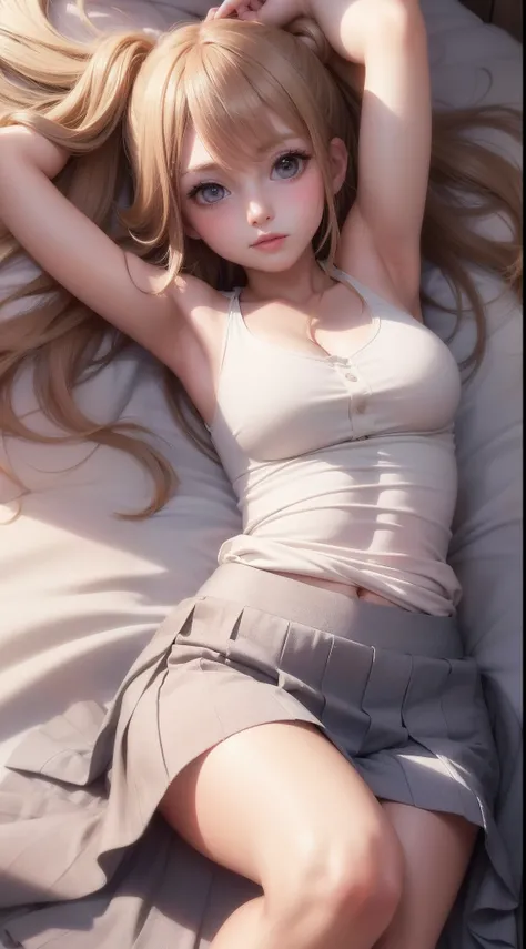 (16k ultra-fine CG wallpaper, HD masterpiece, excellent picture quality, super fine texture), (excellent light and shadow, delicate and beautiful), (real smooth skin), (jewel-like shining eyes), (18K close-up), anime, cute, loli girl wearing gorgeous sleev...