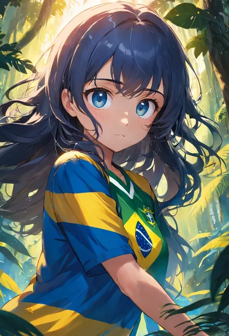 Menino e menina, Bandeira do Brazil, Blue circle, faixa amarela, capa de livro, childrens, Brasil, Brasil, futeBol, camisa do Brasil. Amazon Rainforest, arara azul. BRAZÃO Brazilian National Team.