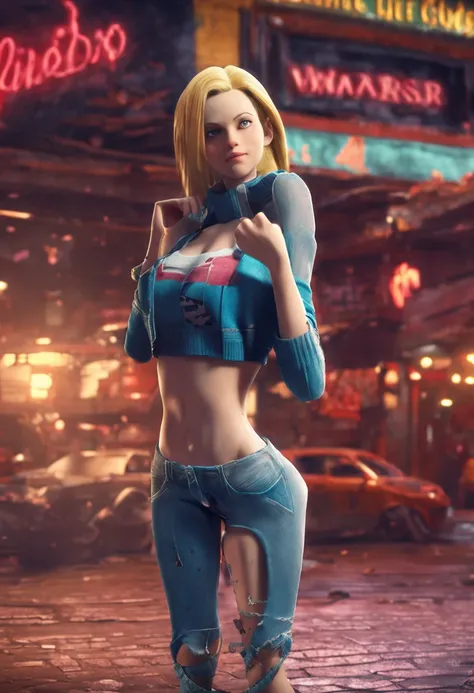 Android 18, Realistic photo, sexual position, Atrasos abertos