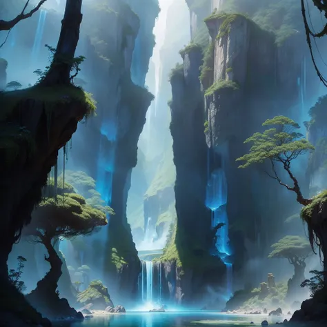 The best landscapes of the planet Pandora from the movie Avatar.