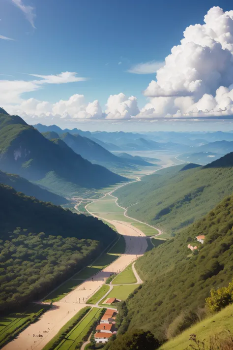 Anjos poderoso no ceu entre as nuvens realismo original