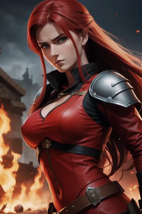 Red Sonya of rogatino em uma batalha de vida e morte contra um guerreiro otomano