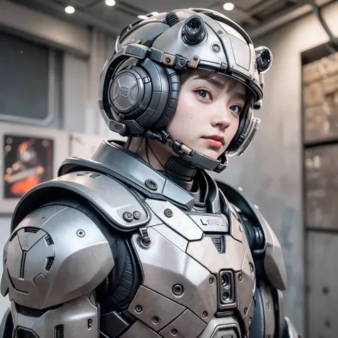 Urso bonito como Doom Slayer、realistic scifi cyberpunk power armor robot、cinemactic、8k、Slt、((com detalhes intrincados、hiper detalhado))、(Luzes:1.3)、(cinemactic:1.3)、(Art Station:1.3)、corpo inteiro