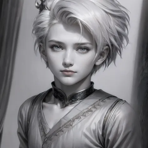 best qualtiy，GameCG，1girll，tmasterpiece，8K，detailed skin textures，Detailed cloth texture，beautifull detailed face，Complicated details，the ultra-detailed，（A half body：1.2），Golden pupils、superrealism、holy sword、White-colored skin，white color hair、left right ...