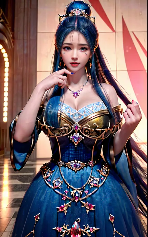 ((realisticity: 1.2)), ((realistic: 8K UHD)), ((best resolution: 8K UHD)), hyper detailed, best quality,masterpiece,highres,cg, ((1 girl hyper detailed and hyper realistic) ) , ((beautiful queen, hyper realistic and hyper detailed)),((white skin, beautiful...