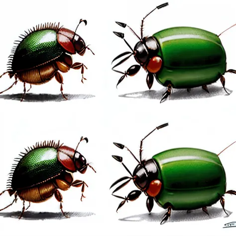 Cockroach pumping cartoon