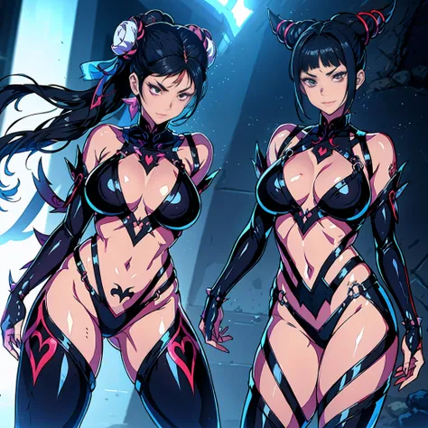 春麗 and Han Juri. evil costume. Fallen into evil.