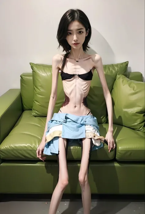 emaciated，the ribs，sternum，pelvic bone，hunger