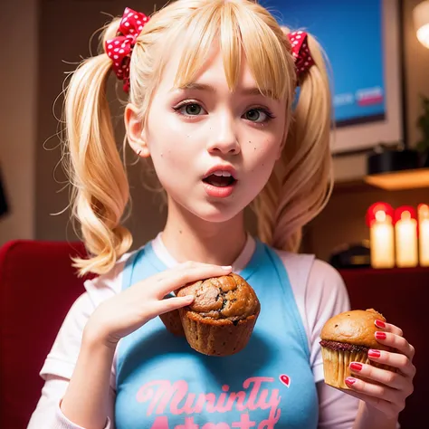 bit girl,Eat meat muffins