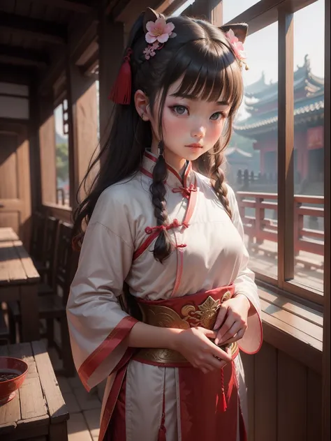 a girl, China, ancient, traditional