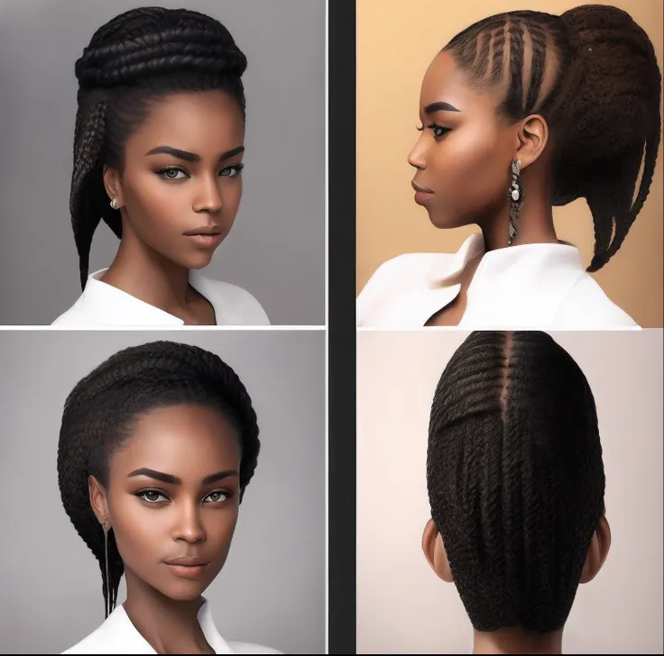 Create a black girl with braid