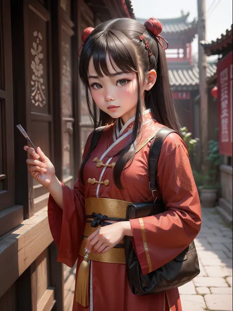 a girl, China, ancient, traditional