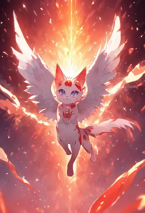 {{masuter piece}},{Very gorgeous magic style},{Very gorgeous magic style},{Flame background：1.3},{｛mystical sky}},{｛crystal orb}},{｛Flame of beautiful details}},{Beautiful detailed sunset}},{Detailed flapping wings}},{ Fantastic}}},{showcase}},{Solo,{{Deta...