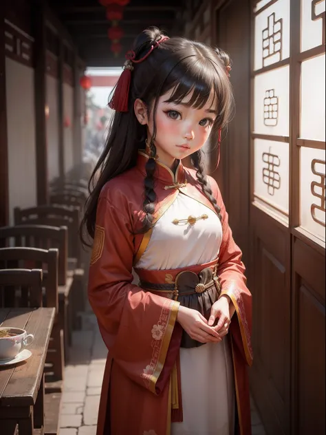 a girl, China, ancient, traditional