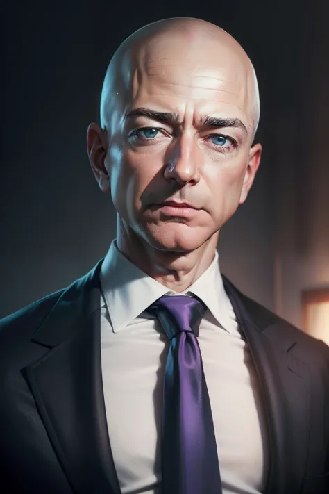 8yk, raw photo, (masterpiece), (best quality), hi-res, (one man), (realistic, photorealistic: 1.2), a man in a suit and tie with fake Jeff, Portrait of Bezos, Portrait of Jeff Bezos , Portrait of Jeff Bezos , Paintings of Jeff Bezos, Jeff Bezos sexy face, ...