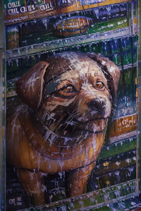 (Oil Painting:2), (a dog:1.3)