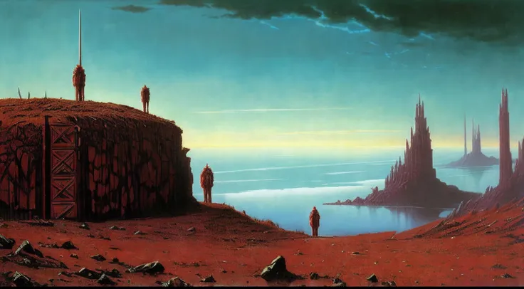 final of Evangelion, post apocalyptic, zdzislaw beksinski