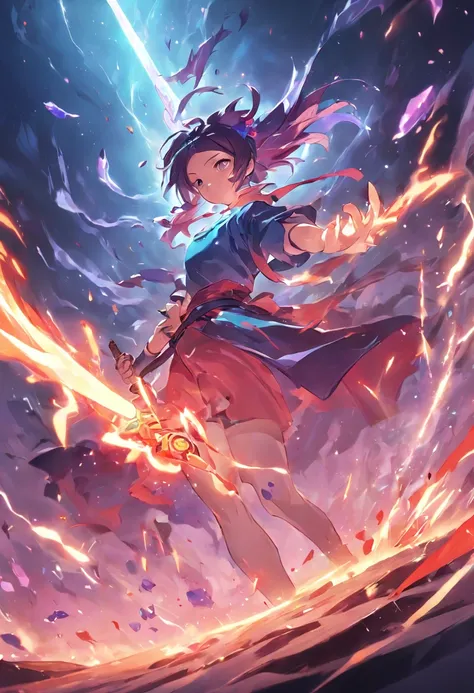 girl in an intense battle, showcasing their mastery of the blade and nature magic.",Yasuo /(League of Legends), Neeko /(League of Legends)