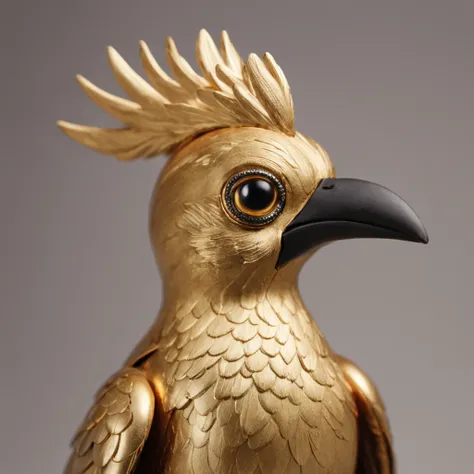 Cute anthropomorphic golden bird avatar