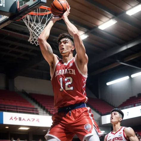 Top image quality　top-quality　Best image　Mens Basketball Japan National Team　SLAM DUNK Shonan High School　Dunk Shoot　Ultra COOL　Super powerful　One on One　Red uniform　Cool dunk　Powerful dunks