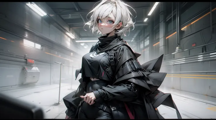 {{{{ masterpiece }}}},{{{{ 4K }}}},{{{{ badass anime 8 k }}}}, {{{{{{{{ short hair }}}}}}}}, {{{{{{{{ white hair }}}}}}}}, {{{{{{{{ big boobs }}}}}}}}, {{{{{{{{ black shirt oversize }}}}}}}},