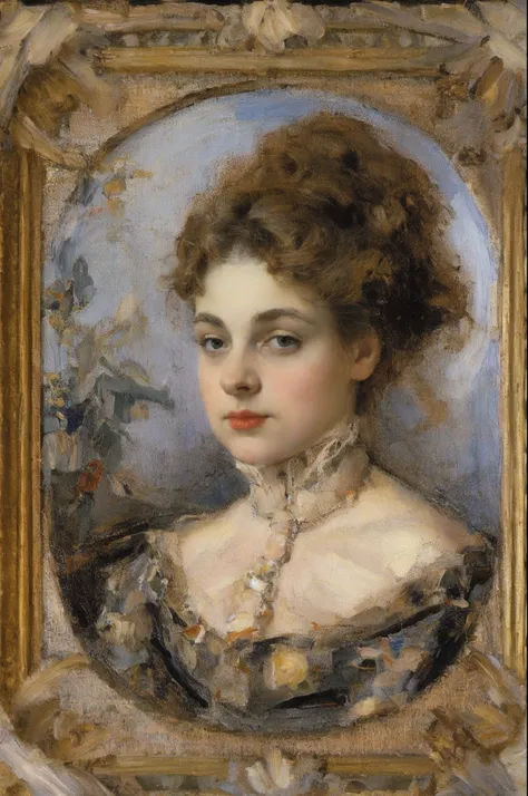 ((A painting in a picture frame))：Charles Sillem Lidderdale，Inspired by Sophie Jambrae Anderson，Julius LeBron Stewart，a beautiful victorian woman，Joseph Noel Paton，Portrait of a Victorian woman，Charles Joshua Chaplin，Sophie Genbre Anderson，Inspired by Juli...