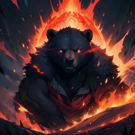 Dark Bear. Red Aura