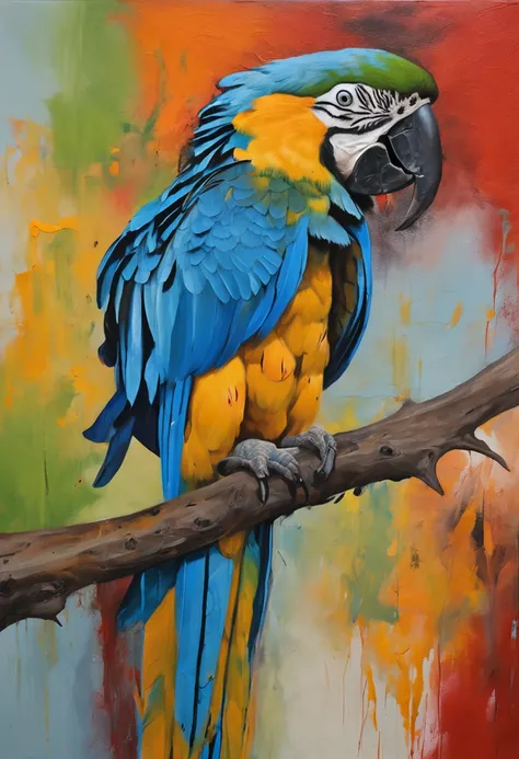 "Female blue Spixar macaw with vibrant feathers and captivating look."