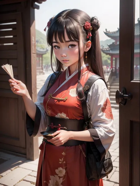 a girl, China, ancient, traditional