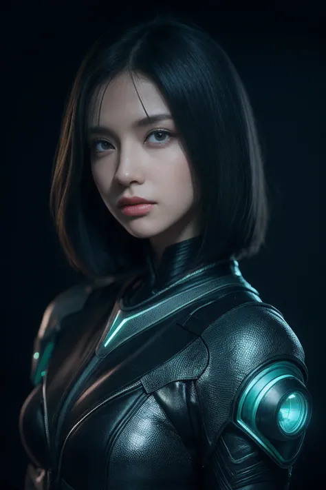 ，3D, A beautiful cyberpunk female image,battledress，hdr（HighDynamicRange）,Ray traching,NVIDIA RTX,Hyper-Resolution,Unreal 5,Subsurface scattering、PBR Texture、post-proces、Anisotropy Filtering、depth of fields、maximum definition and sharpness、Many-Layer Textu...