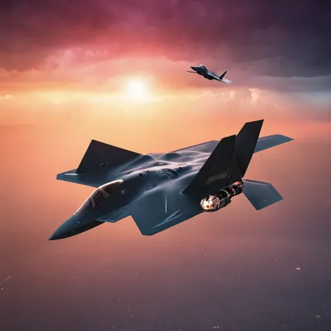 f-22 raptor, fly in sky, realistik