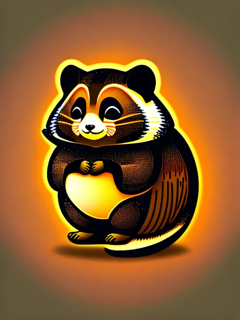 uma logo marca com uma raposa ,tanuki,