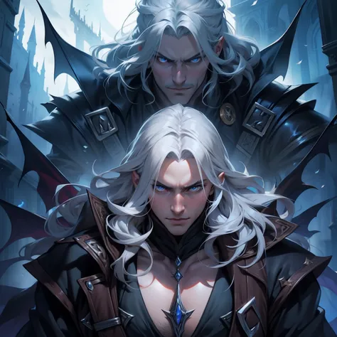 Castlevania Lord of shadows hyper realistic super detailed face portrait zoom angle different positions of the same Character design different angle view