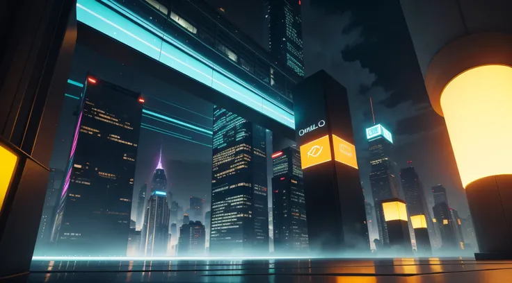 A beautiful futuristic city is depicted in this ultra-realistic 8k photo. A rua principal da cidade apresenta um estilo de arquitetura moderna, with elegant buildings and futuristic lines. Realistic lighting creates bright reflections on facades, while the...