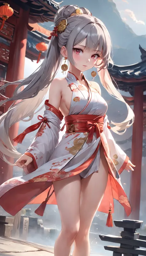 (Full body posing:1.5), (colorful:1.2), (extremely detailed CG unity 16k wallpaper:1.1), (Denoising strength: 1.45), (tmasterpiece:1.37), ((official art)), (extremely detailed CG unity 8k wallpaper), ((highly detailed)), traditional chinese painting, ((Chi...