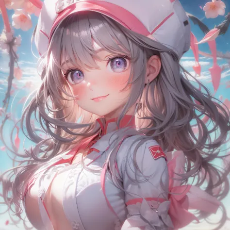 Close up of a smile with the corners of the mouth raised、Nurse、Nurse Costume、Cosplay、(realisitic、hight resolution)、(1 girl in)、Nurse、Do-Up Eye、Korean Girl、(Best Quality), (masutepiece), (1girl in), Solo, a beauty girl, Perfect face, Big Breast,dreamlikeart...