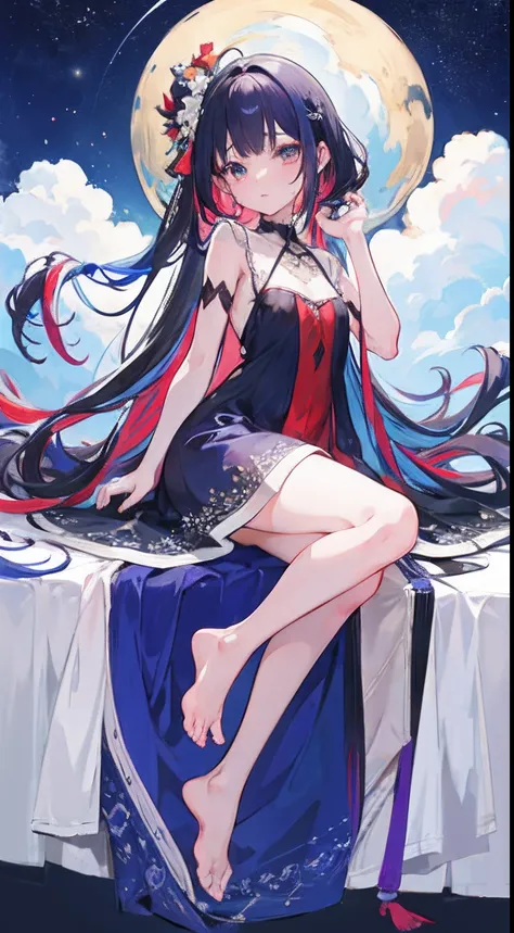 nsfw,Top image quality、highestdetailed、​masterpiece、
Background with:On board、Anime Art Style、
femele、Petite、Standing、After sunburn、expresive:Beautiful face、Thin eyebrows、Young Face、Sweating、
hairstyle on:french twist、Longhaire、Multicolored hair color、
gar...