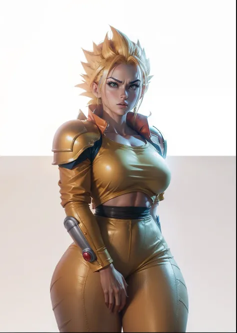 super saiyan girl dragon ball z, realistic, super detail, 8K