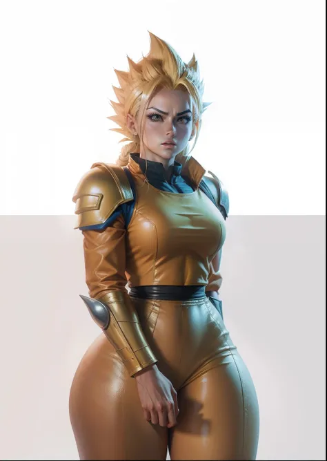 super saiyan girl dragon ball z, realistic, super detail, 8K