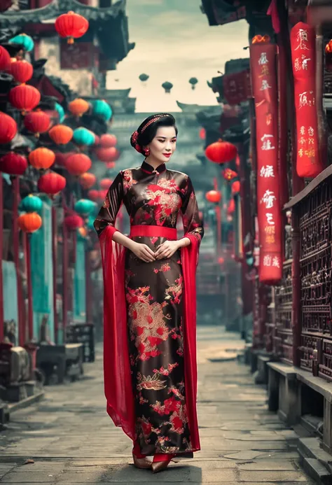 blacksilk，Beautuful Women，on cheongsam