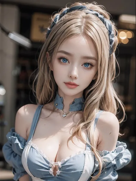 portlate、Alice in Wonderland、Blue sky、Bright and very beautiful face、Young shiny shiny white shiny skin、Best Looks、The most beautiful bright blonde hair in the world、finer hair、Super long silky straight hair、Beautiful bangs that shine、Glowing crystal clear...