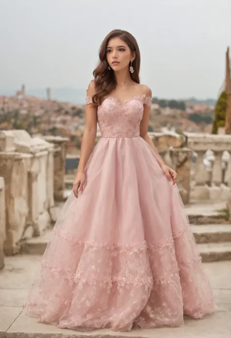 Vestidos com Tule e cetim, moda feminina, Glamour, vestido de cetim, seda, vestido rosa organza, elegante, vestido longo , vestido fora do ombro fada, pearls necklace, Romantic, rosa, rosa, rosa