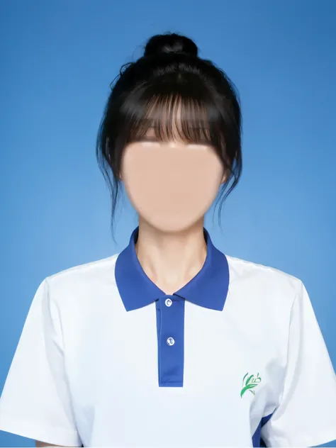 Allard woman in white shirt and blue collar shirt, Lu Ji, Yun Ling, jiyun chae, xintong chen, xue han, Qiu Fang, JK school uniform, mingchen shen, half-body portrait, xiaofan zhang, jinyiwei, Yoshitomo Nara, half-body portrait