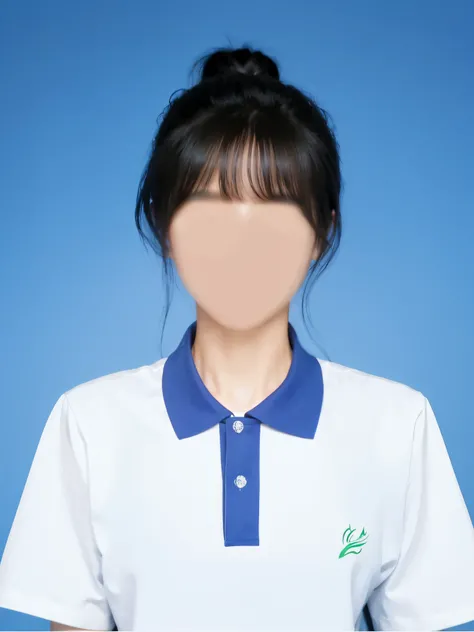 Allard woman in white shirt and blue collar shirt, Lu Ji, Yun Ling, jiyun chae, xintong chen, xue han, Qiu Fang, JK school uniform, mingchen shen, half-body portrait, xiaofan zhang, jinyiwei, Yoshitomo Nara, half-body portrait